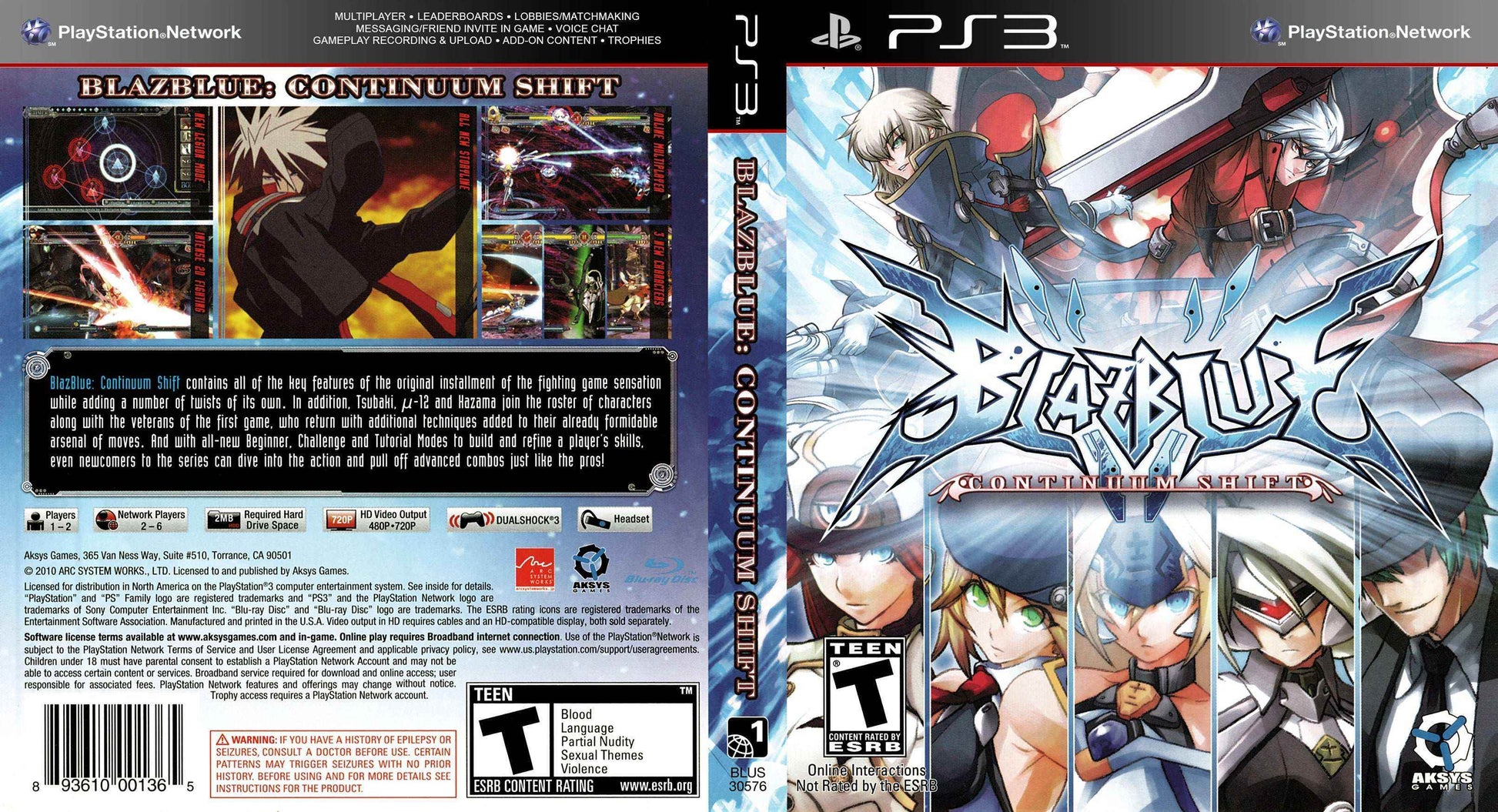 BlazBlue Continuum Shift Cover Art - WOI Solutions