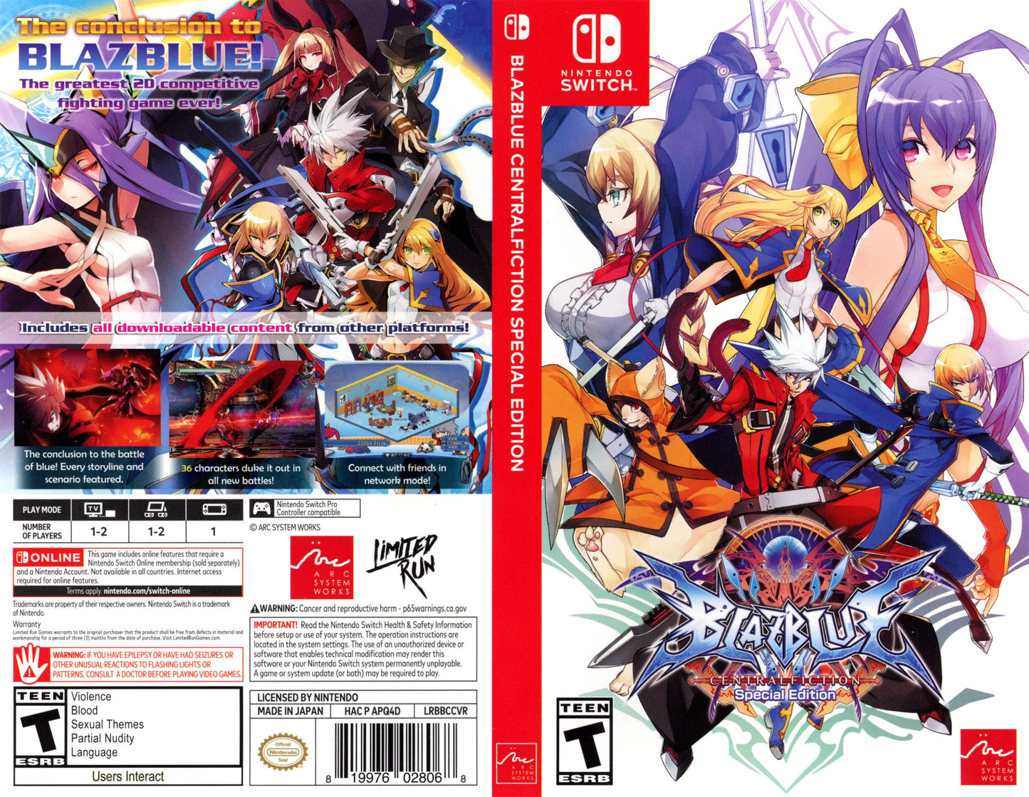 Blazblue Centralfiction Special Edition