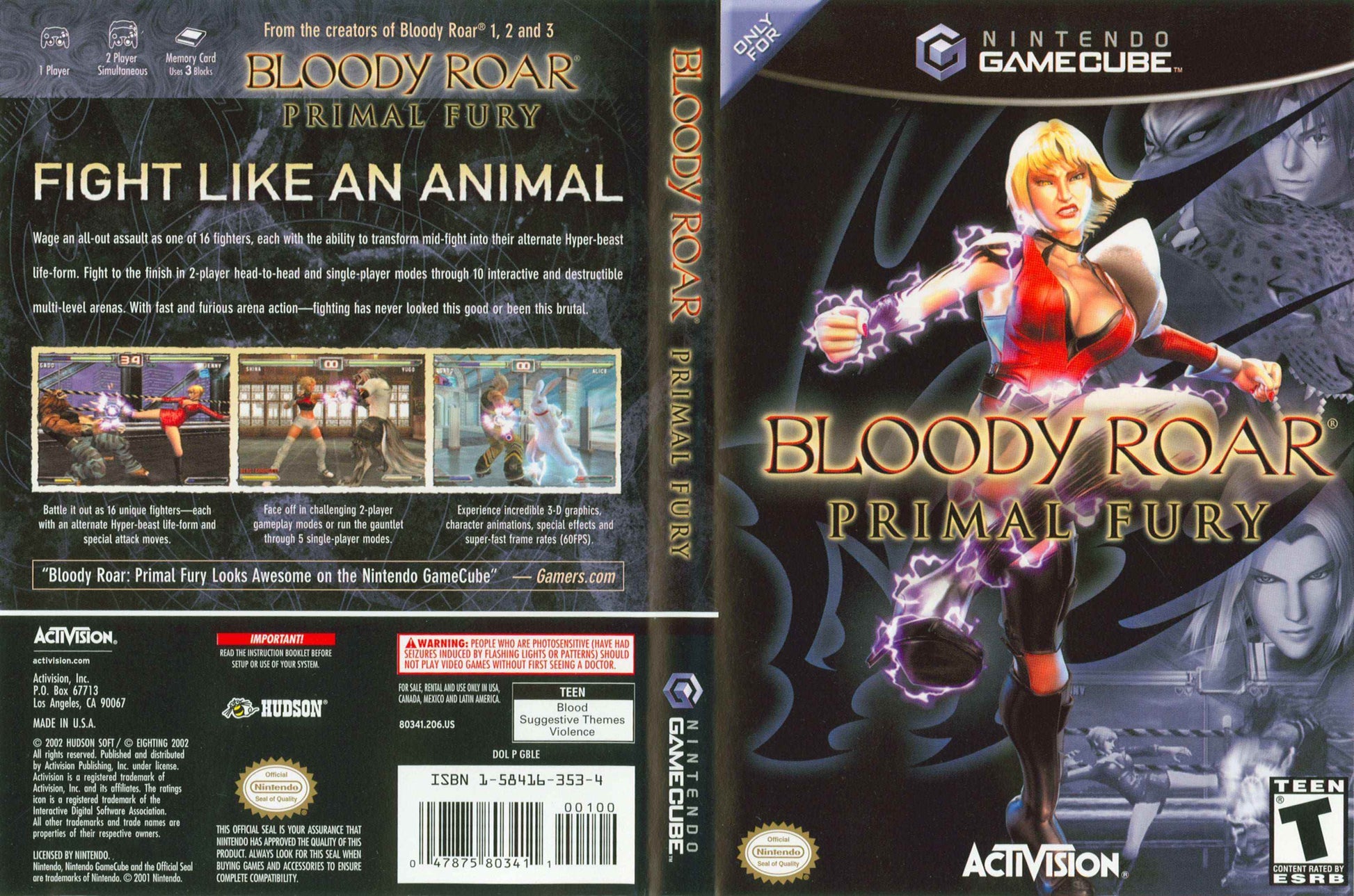Bloody Roar Primal Fear Cover Art - WOI Solutions