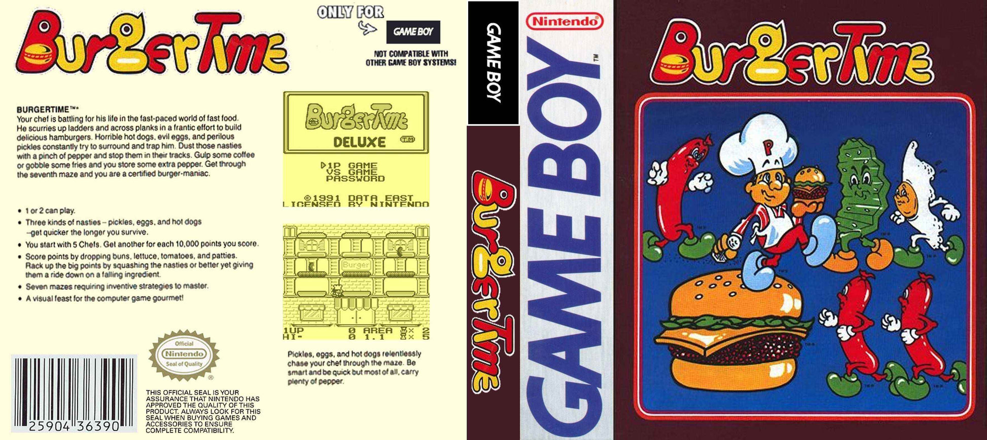 Burgertime Deluxe Cover Art - WOI Solutions