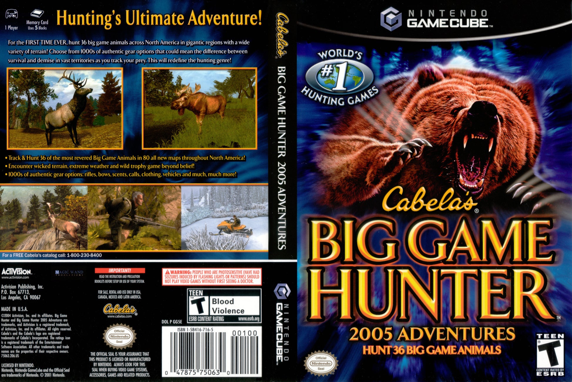 Cabela's Big Gamer Hunter 2005 Adventures