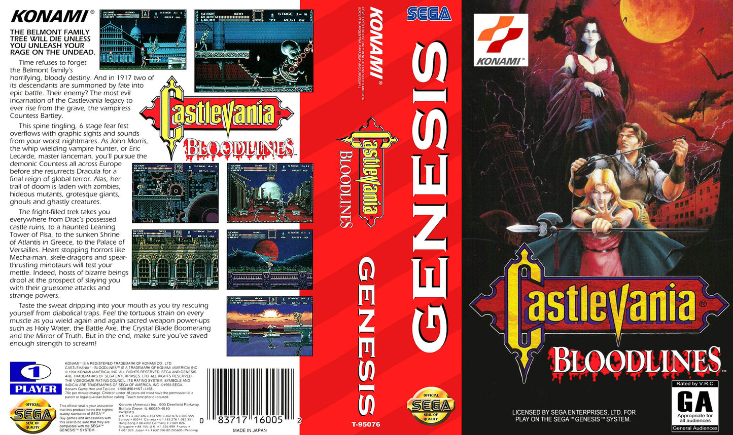 Castlevania Bloodlines Cover Art - WOI Solutions