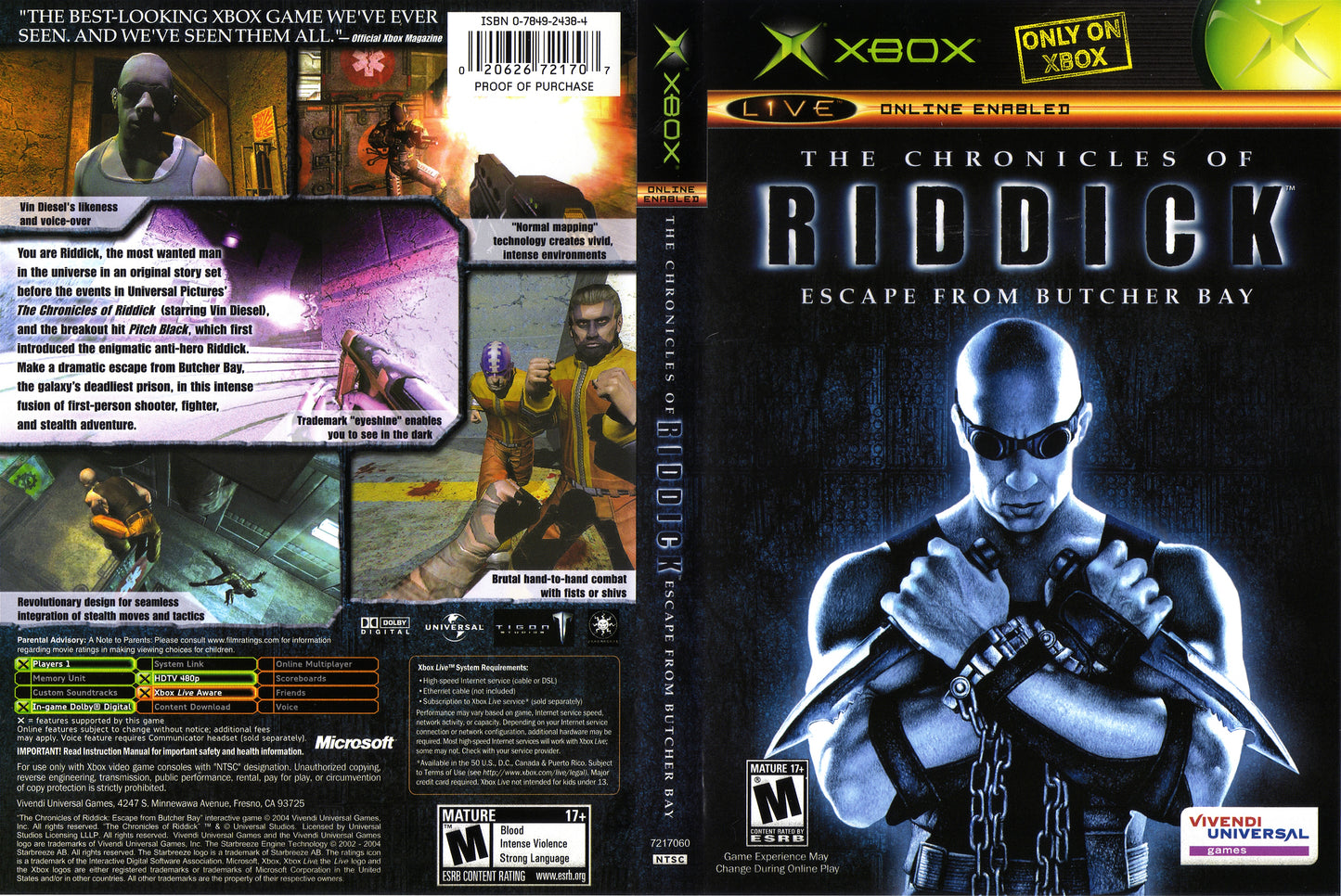 Chronicles Of Riddick Escape From Butcher Bay, The