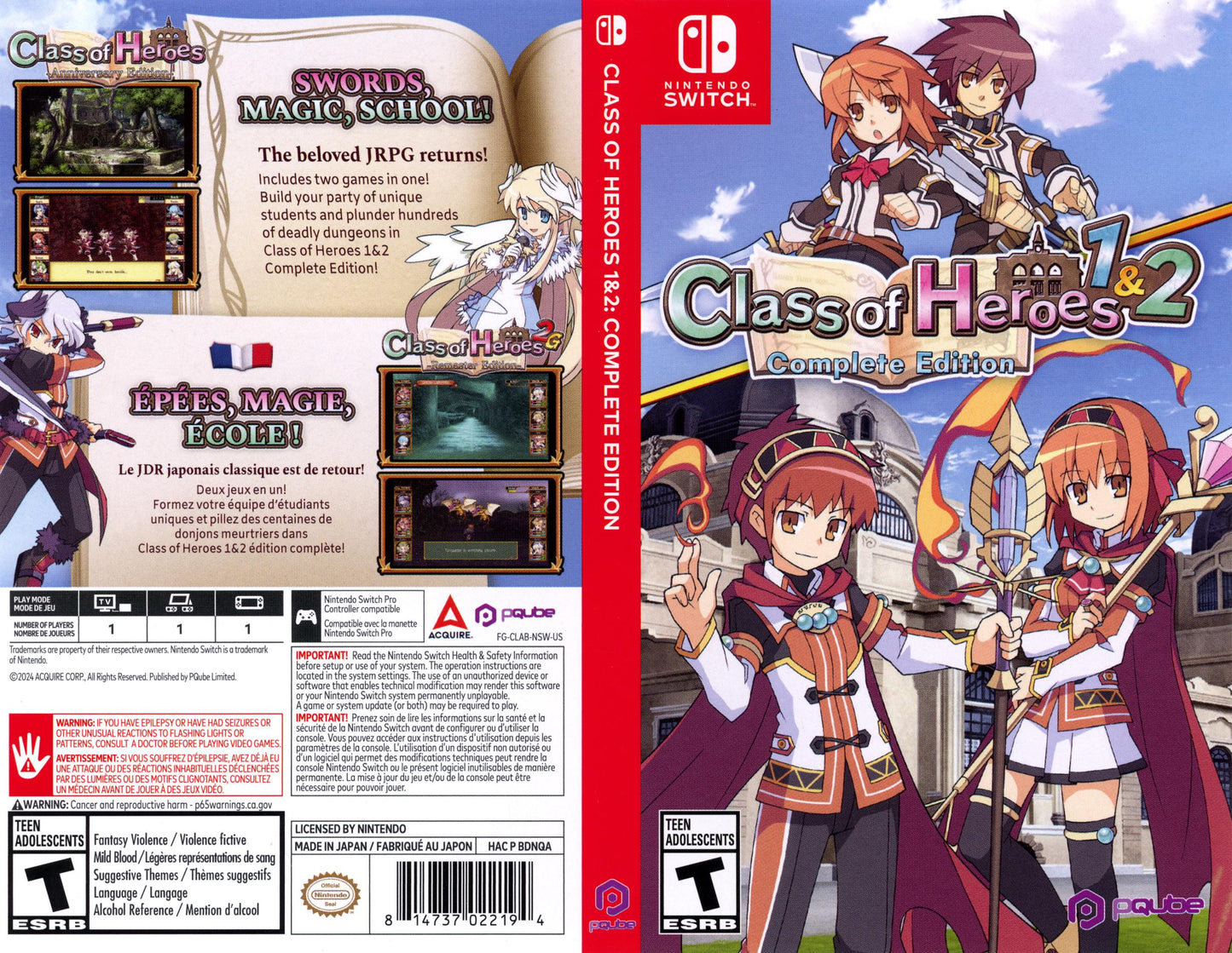 Class of Heroes 1 & 2 Complete Edition