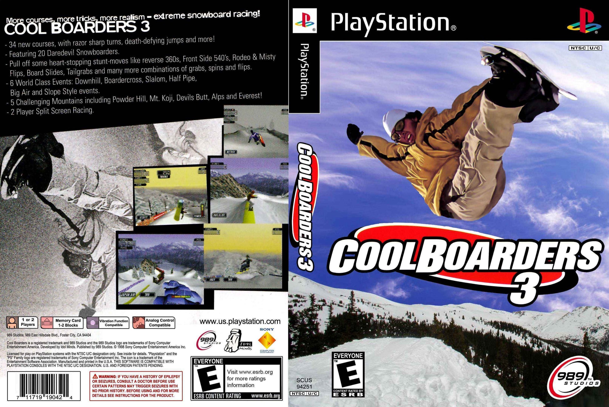 Cool Boarders 3 Cover Art - WOI Solutions