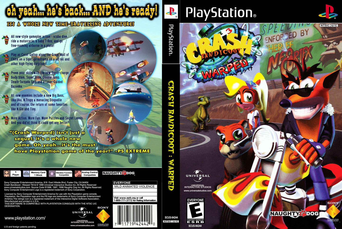 Crash Bandicoot Warped Cover Art - WOI Solutions