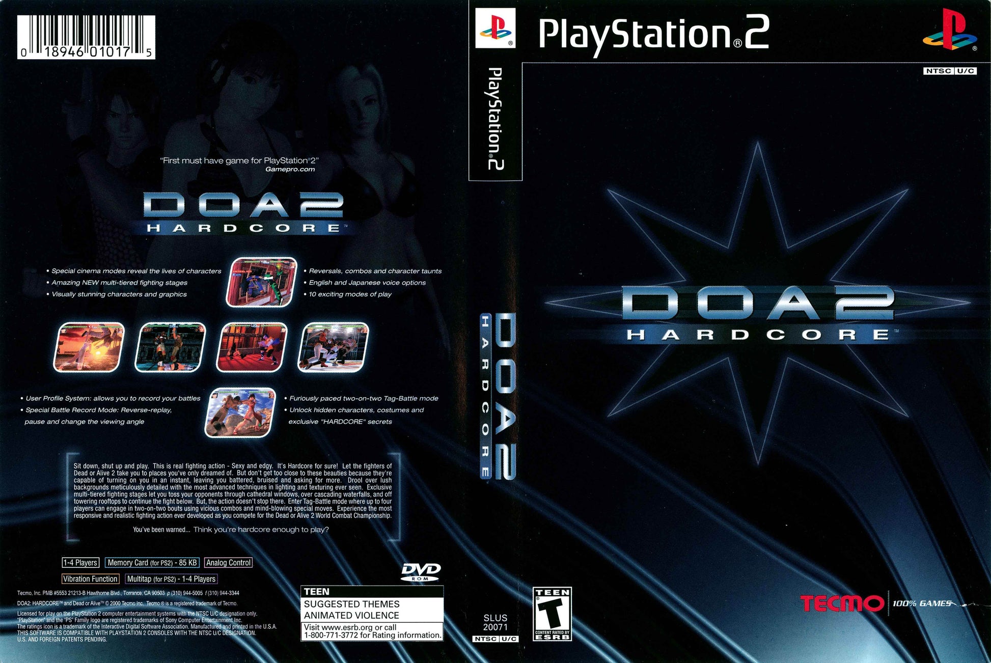 DOA2 Hardcore Cover Art - WOI Solutions