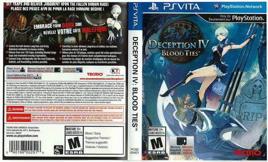Deception IV Blood Ties Cover Art - WOI Solutions