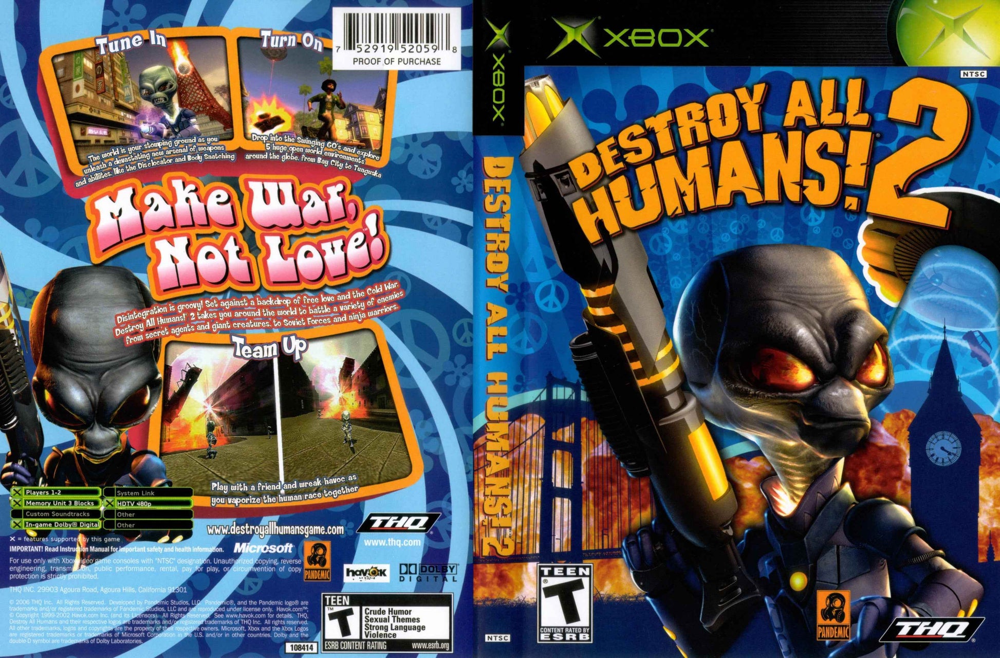 Destroy All Humans! 2 Cover Art - WOI Solutions