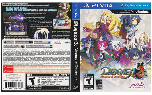 Disgaea 3 Absence of Detention Cover Art - WOI Solutions