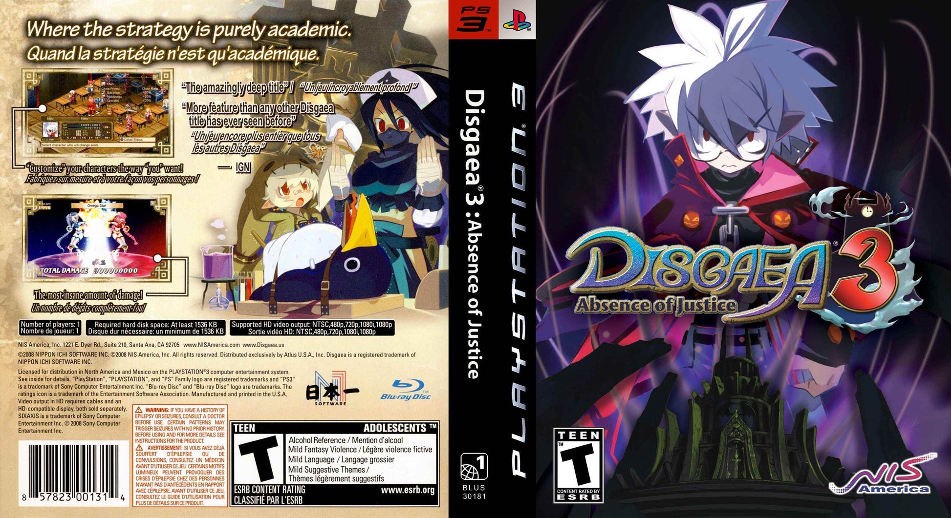 Disgaea 3 Absence of Justice Cover Art - WOI Solutions