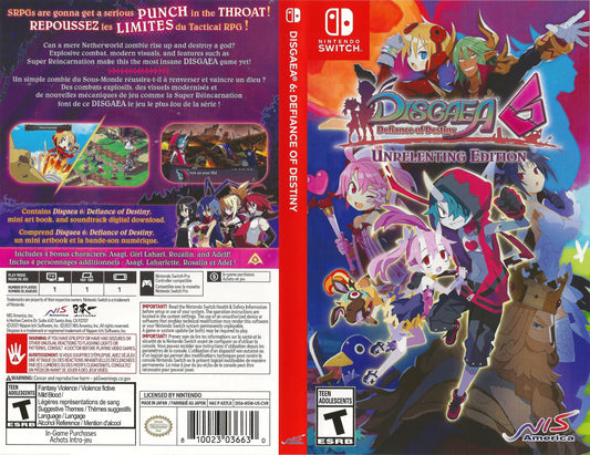 Disgaea 6 Defiance of Destiny Unrelenting Edition