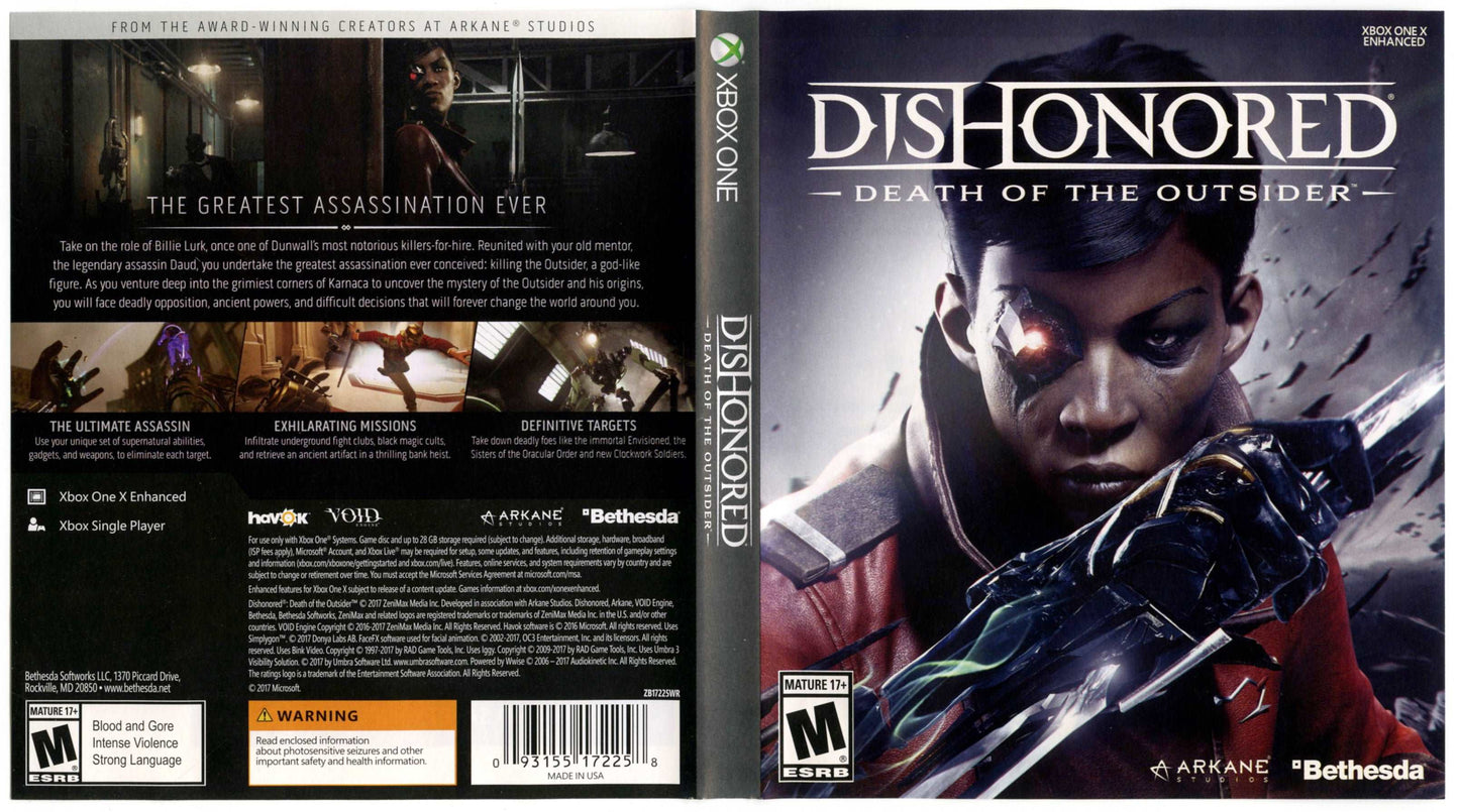 Dishonored Death of the Outsider