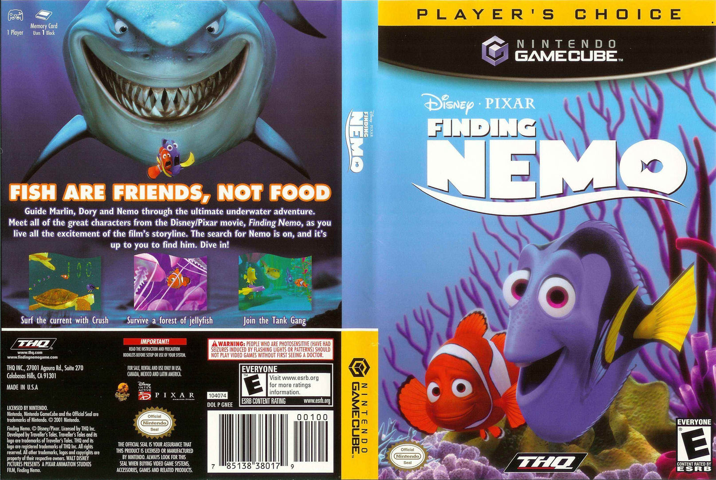 DisneyPixar Finding Nemo Players Choice Cover Art - WOI Solutions