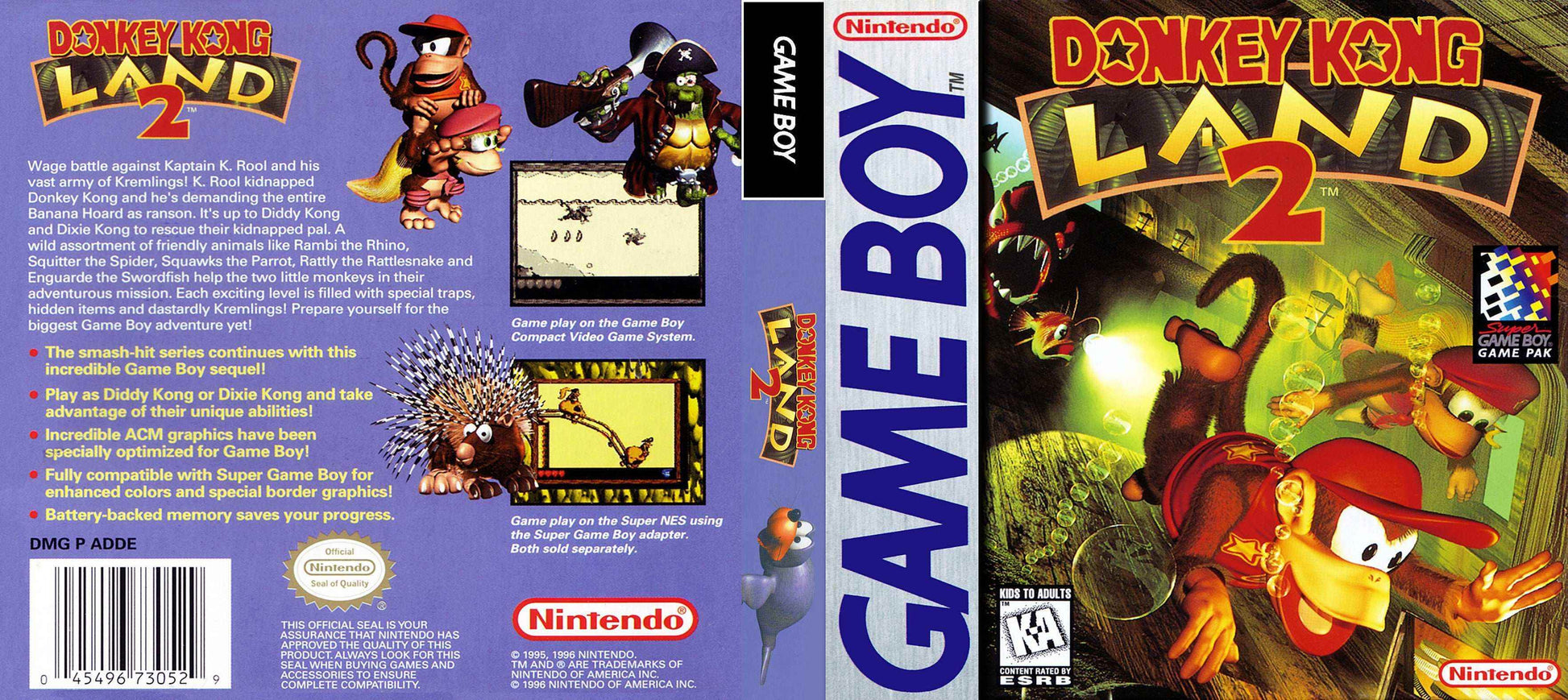 Donkey Kong Land 2 Cover Art - WOI Solutions