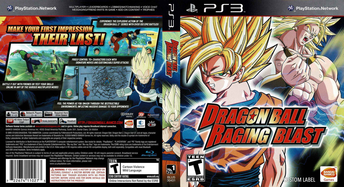 Dragon Ball Raging Blast Cover Art - WOI Solutions
