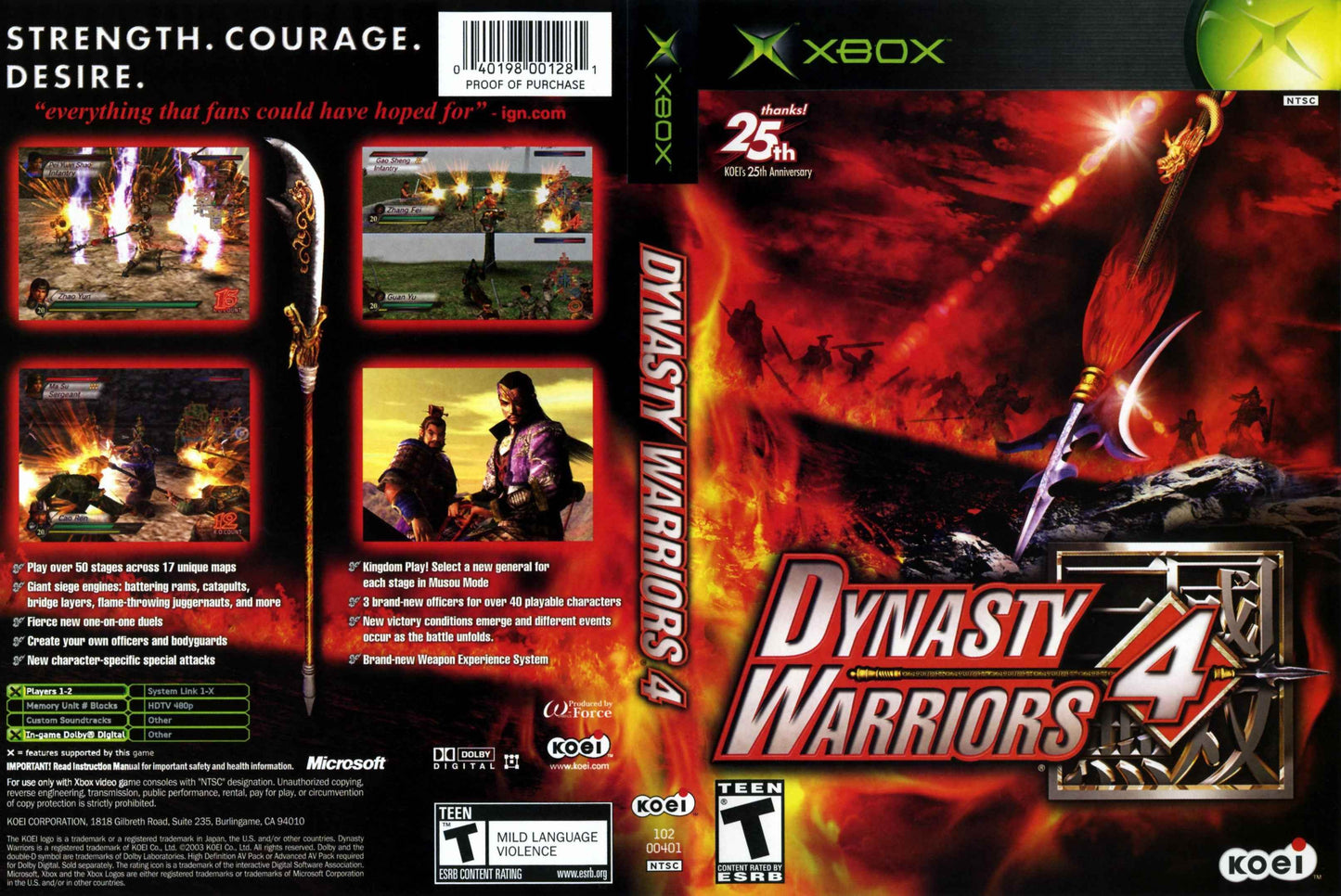 Dynasty Warriors 4 Cover Art - WOI Solutions