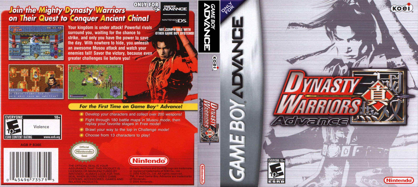 Dynasty Warriors Advance Cover Art - WOI Solutions