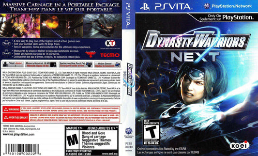 Dynasty Warriors Next Cover Art - WOI Solutions