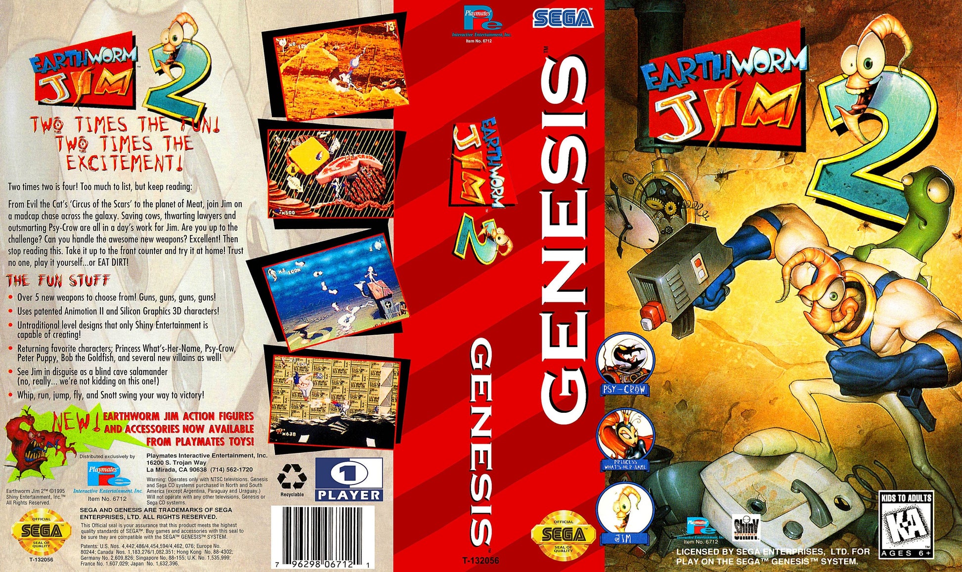 Earthworm Jim 2 Cover Art - WOI Solutions