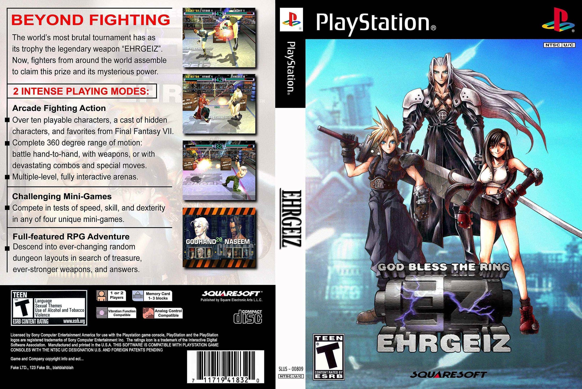 Ehrgeiz God Bless the Ring Cover Art - WOI Solutions