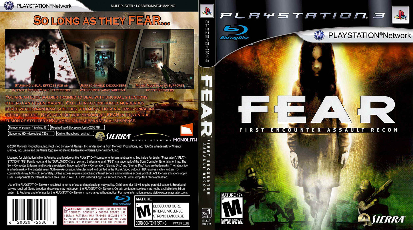 F.E.A.R. First Encounter Assault Recon Cover Art - WOI Solutions