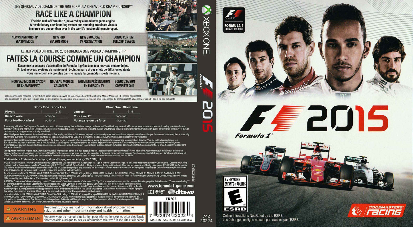 F1 2015 Cover Art - WOI Solutions