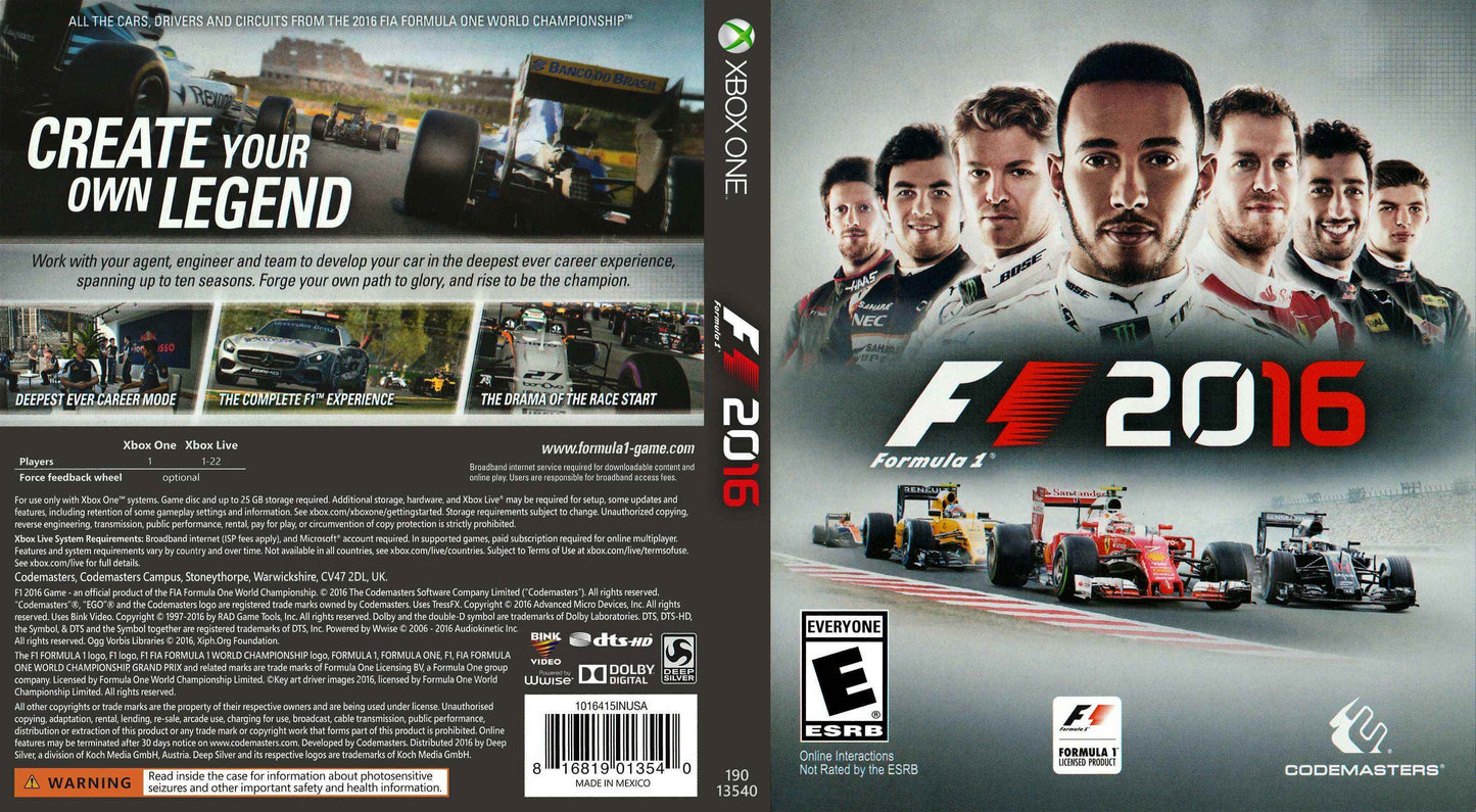 F1 2016 Cover Art - WOI Solutions