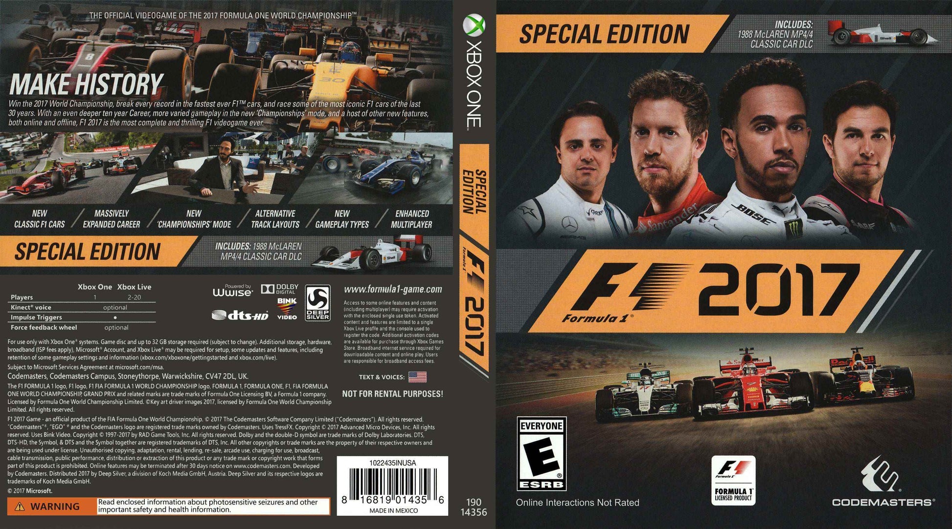 F1 2017 Special Edition Cover Art - WOI Solutions