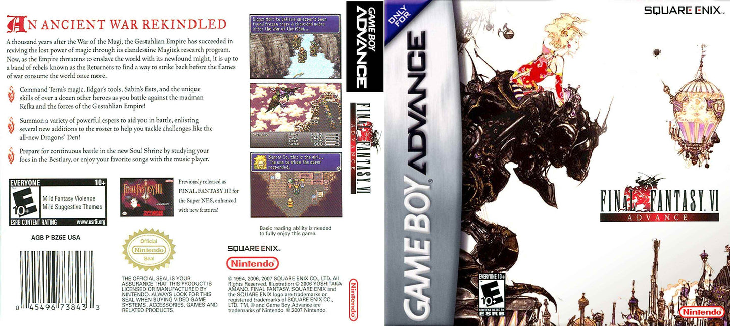 Final Fantasy VI Advance Cover Art - WOI Solutions