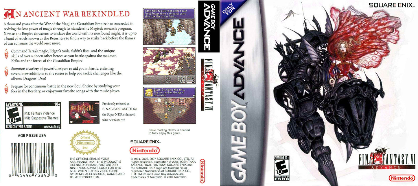 Final Fantasy VI Advance Cover Art - WOI Solutions