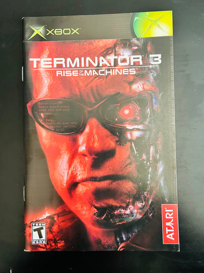 Terminator 3 Rise of the Machines for Xbox Manual Only Cover Art - WOI Solutions
