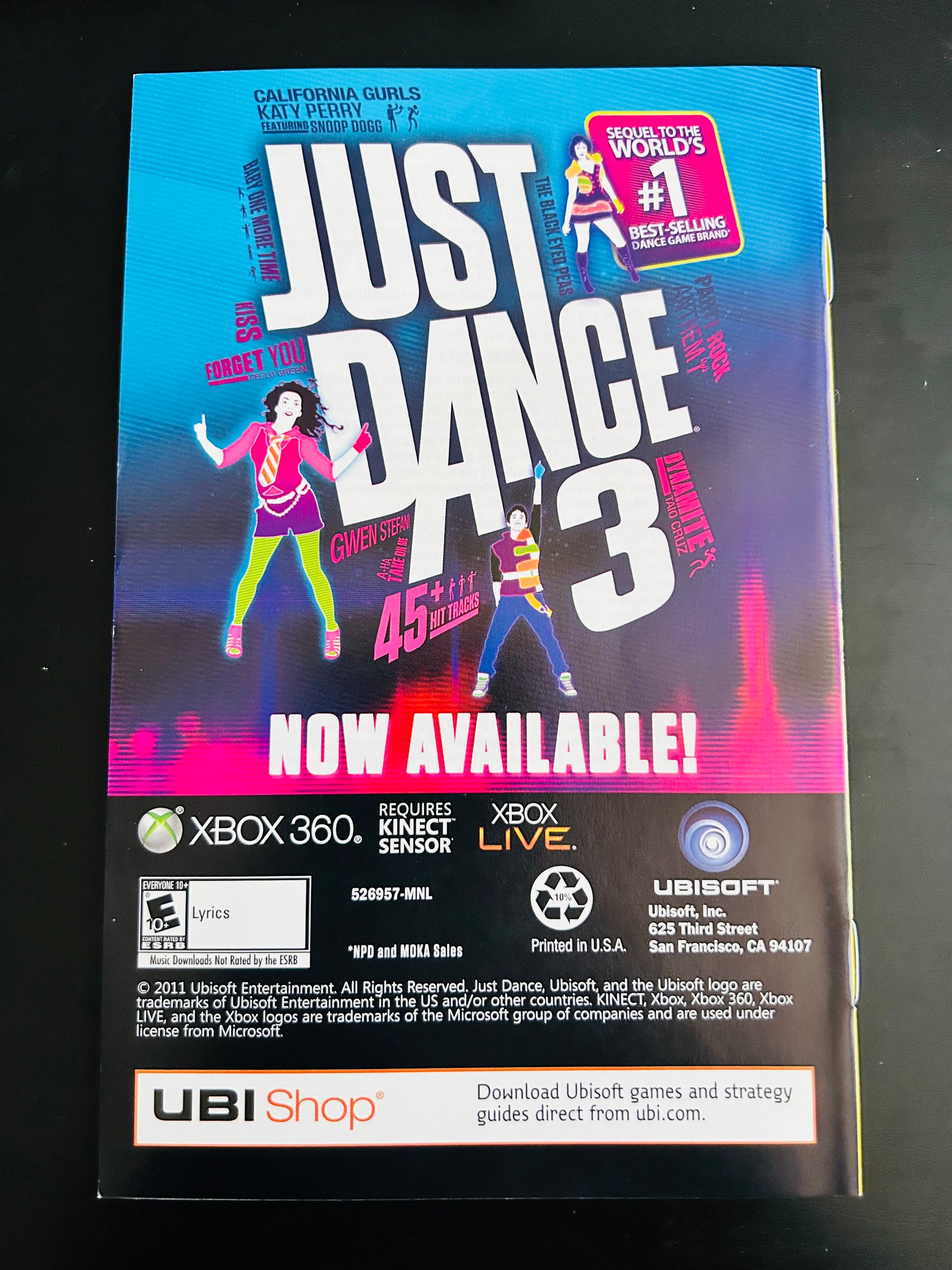 Just Dance Kids 2 for Xbox 360 Manual Only Cover Art - WOI Solutions