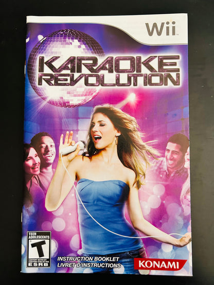 Karaoke Revolution for Nintendo Wii Manual Only Cover Art - WOI Solutions