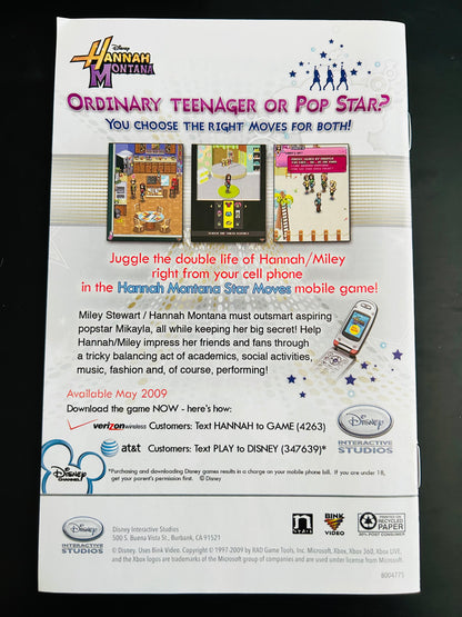 Hannah Montana The Movie for Xbox 360 Manual Only Cover Art - WOI Solutions