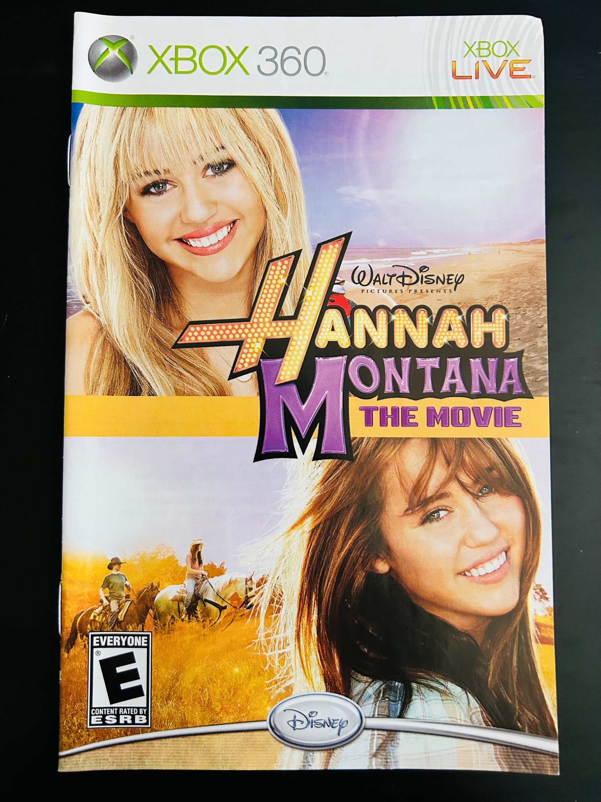 Hannah Montana The Movie for Xbox 360 Manual Only Cover Art - WOI Solutions