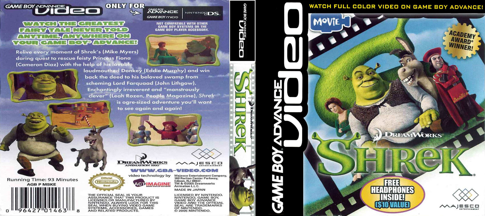 GBA Video Shrek Movie