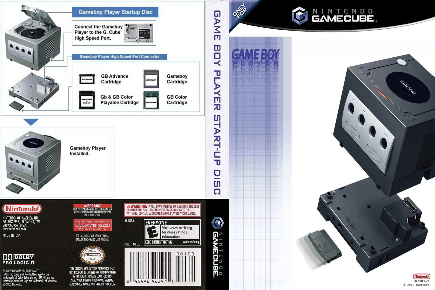 Game Boy Player Start-Up Disc Cover Art - WOI Solutions