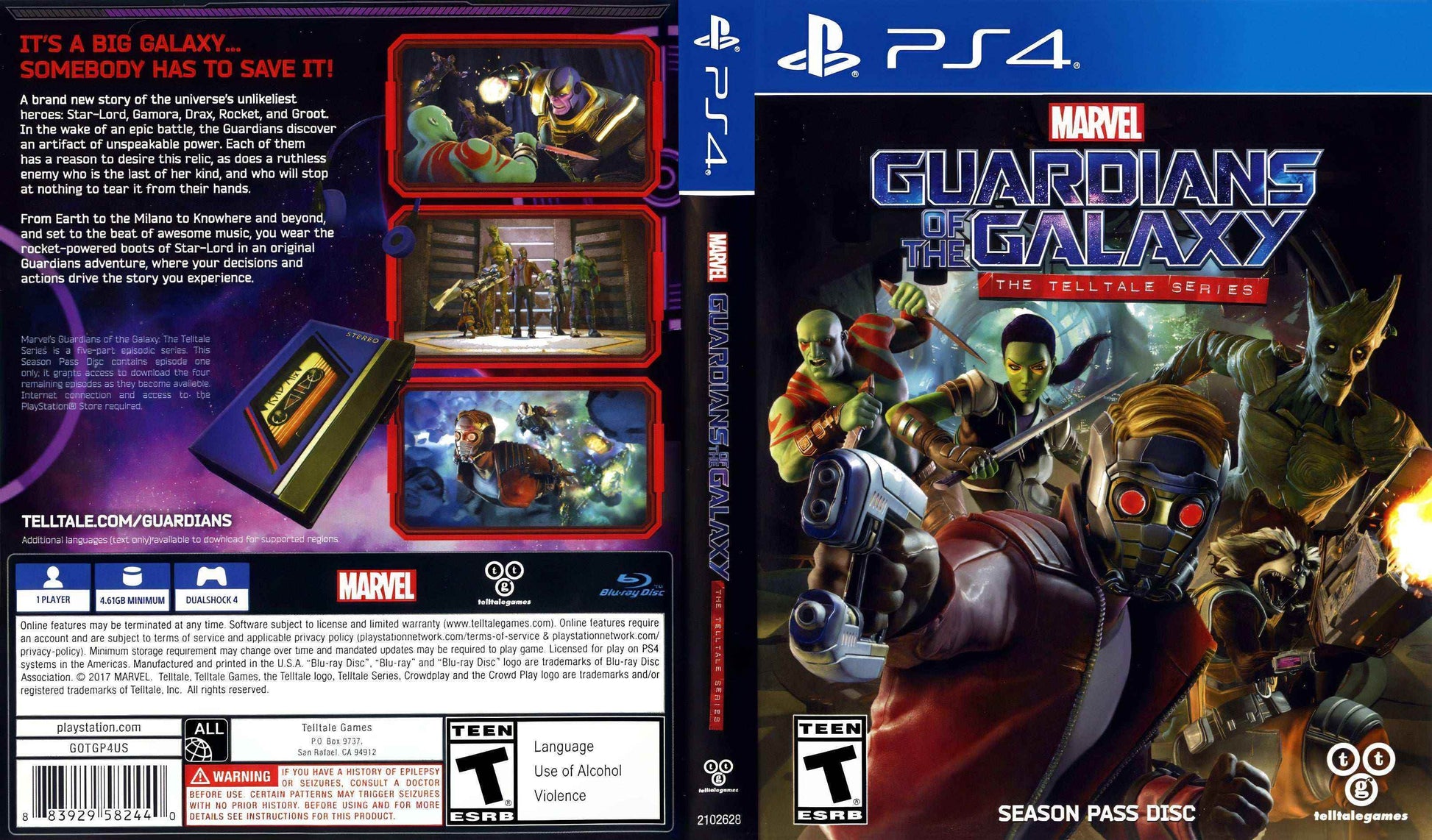 Guardians of the Galaxy The Telltale Series Cover Art - WOI Solutions
