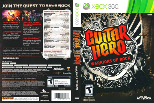 Guitar Hero Warriors of Rock Cover Art - WOI Solutions