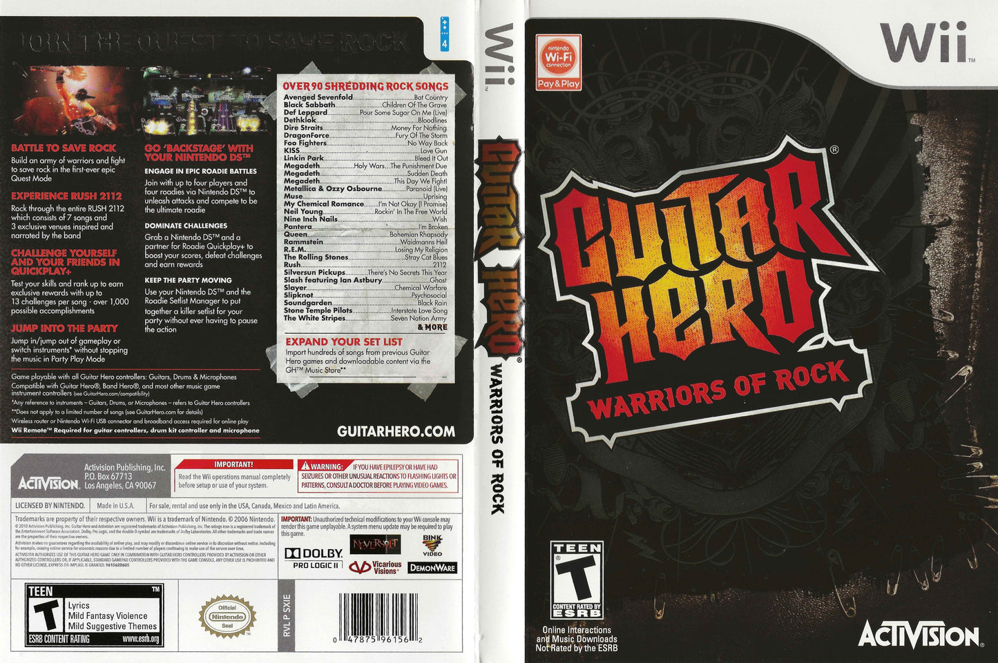Guitar Hero Warriors of Rock Cover Art - WOI Solutions