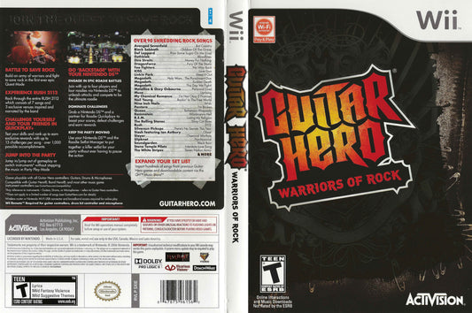 Guitar Hero Warriors of Rock Cover Art - WOI Solutions