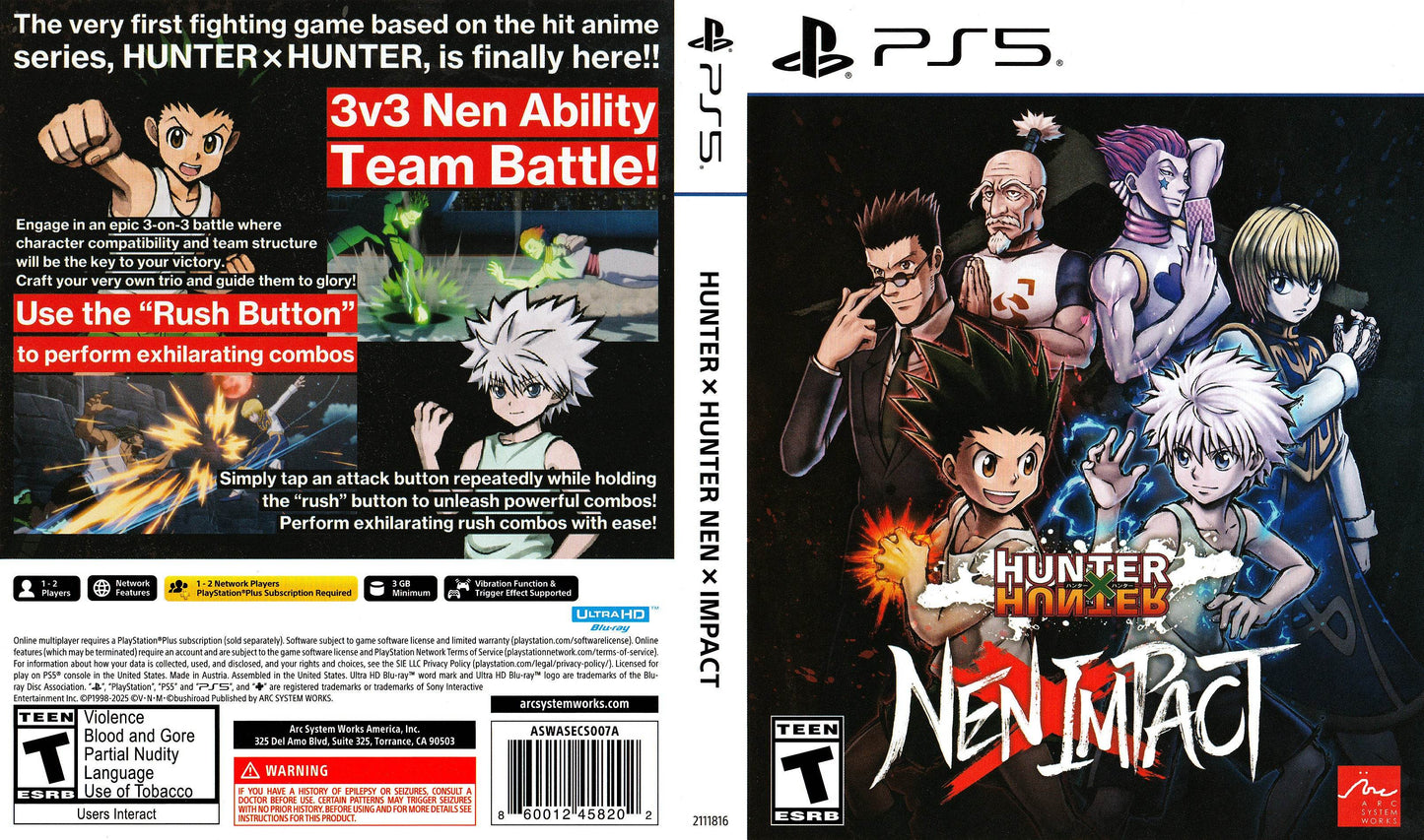Hunter X Hunter Nen X Impact Cover Art - WOI Solutions