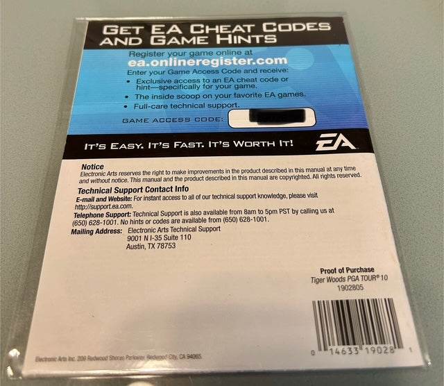 Tiger Woods PGA Tour 10 Playstation 3 Manual Only Cover Art - WOI Solutions