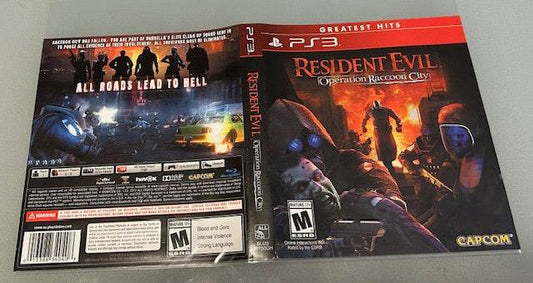 Resident Evil Operation Raccoon City [Greatest Hits] Cover Art & Insert Cover Art - WOI Solutions
