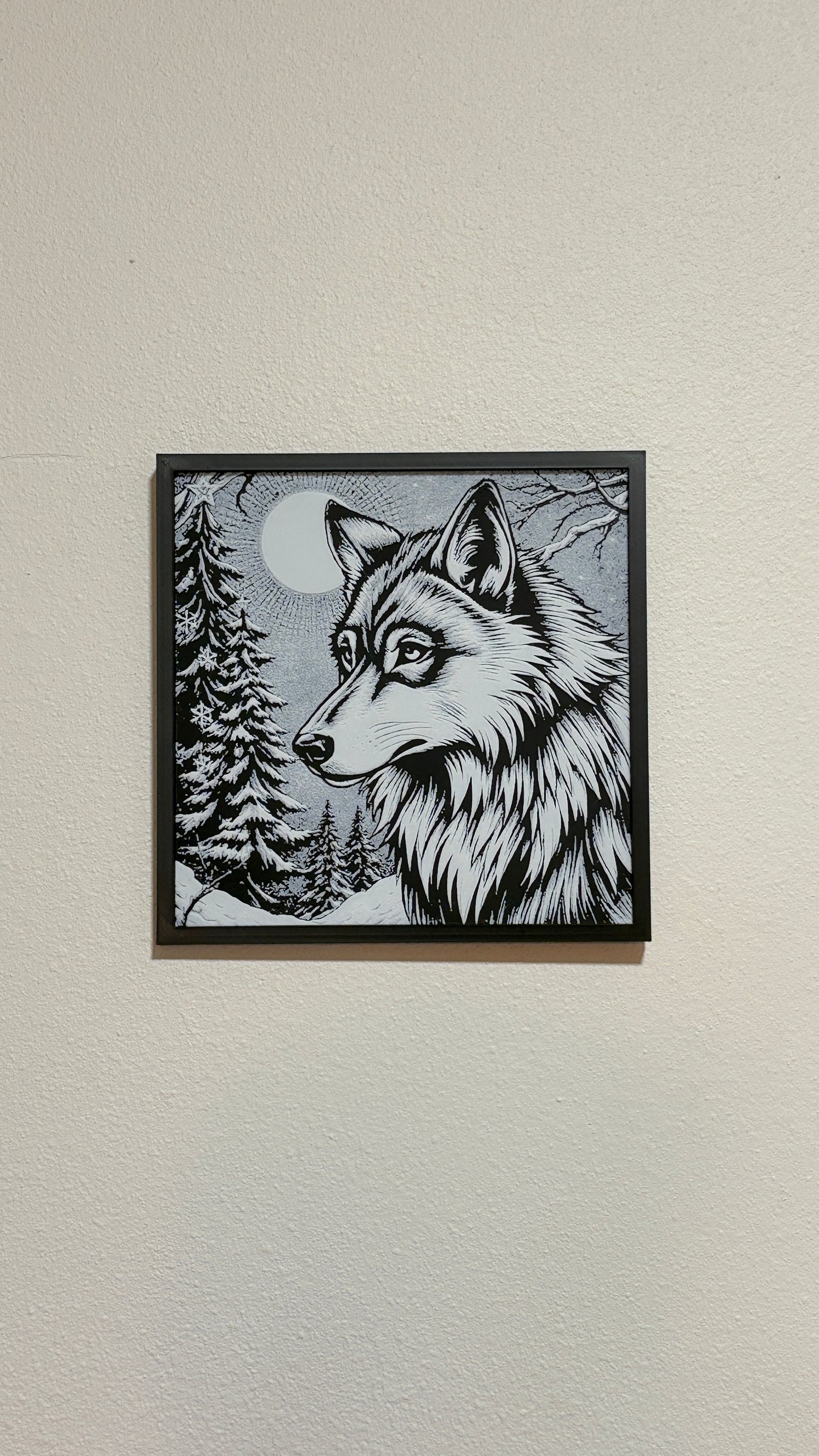 Winter Wolf — HueForge Layered Art Print