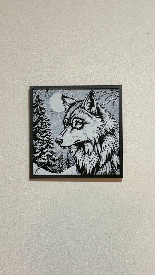 Winter Wolf — HueForge Layered Art Print