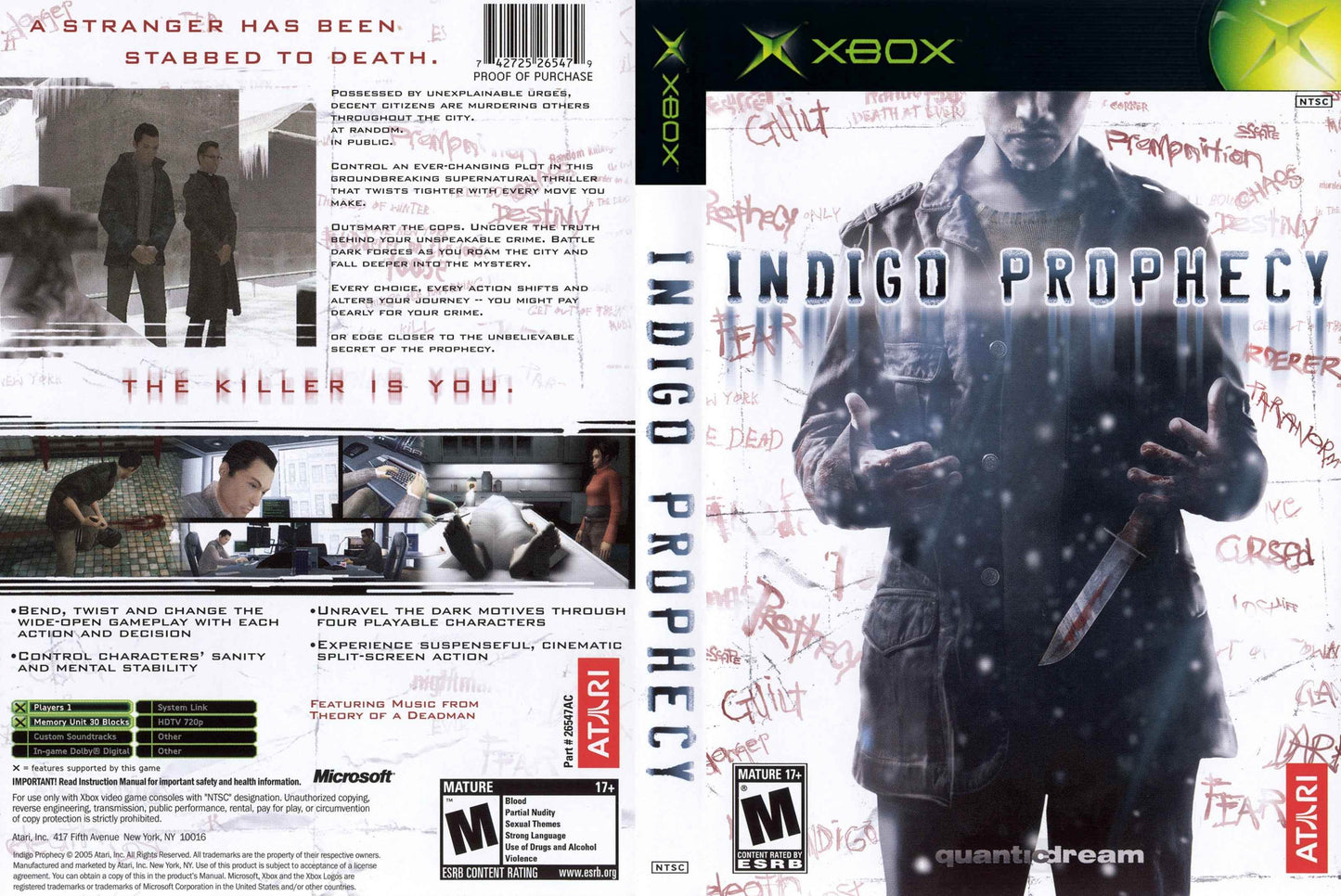 Indigo Prophecy (aka Fahrenheit) Cover Art - WOI Solutions