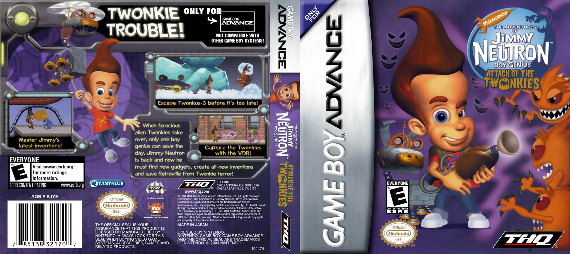 Jimmy Neutron Attack of the Twonkies Cover Art - WOI Solutions