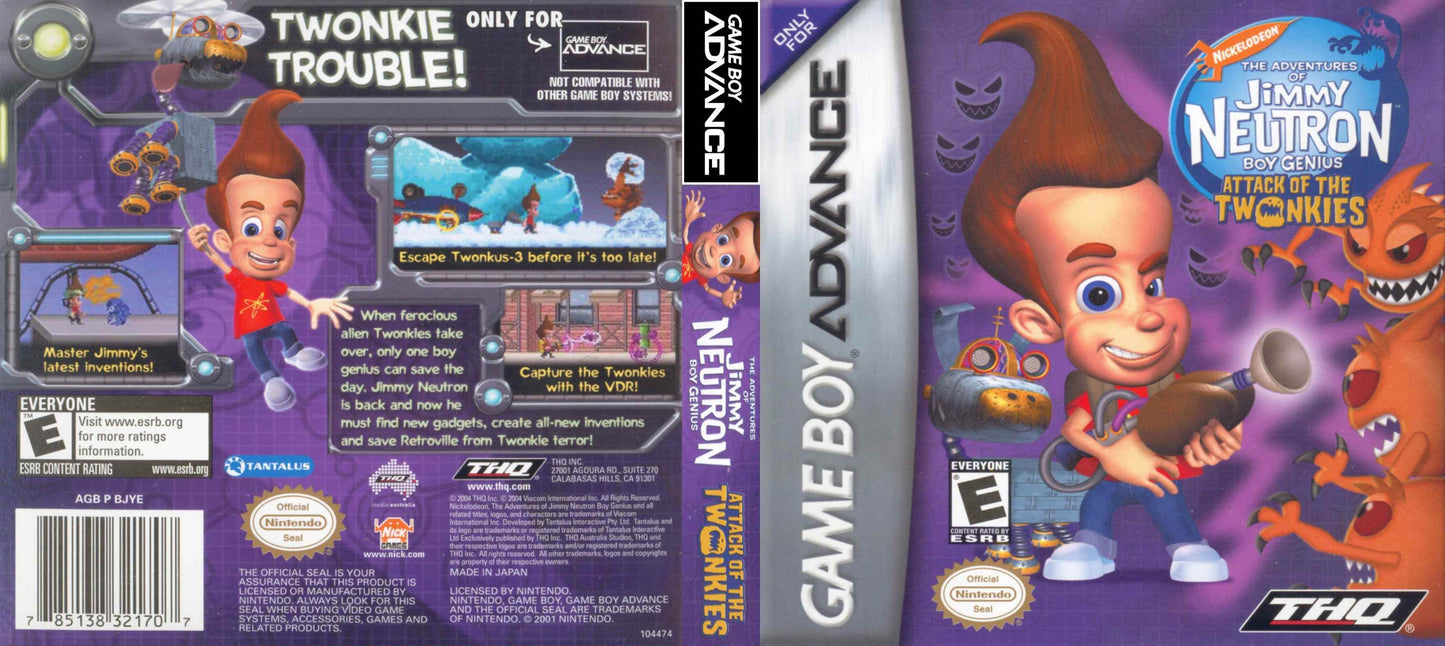 Jimmy Neutron Attack of the Twonkies Cover Art - WOI Solutions